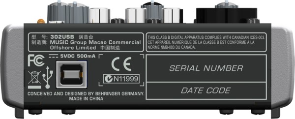 德國Behringer XENYX 302USB 5軌數位效果混音器- 小新樂器館| 樂器購物