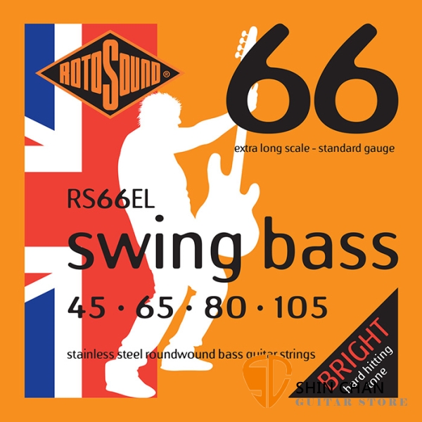 ROTOSOUND RS66EL 電貝斯弦 Extra Long (45-105)【英國製/BASS弦/RS-66-EL】