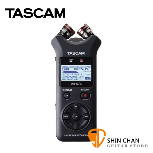 Tascam Dr 07x 新版攜帶型數位錄音機xy立體聲dr07x 錄音筆 可當usb麥克風 錄音卡用公司貨 小新樂器館 樂器購物官網 小新吉他館 創立於1999年 大台北實體樂器行