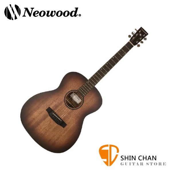 Neowood SOM-2 面單板桃花心木民謠吉他 40吋OM桶身 附贈吉他袋、Pick、移調夾、背帶【SOM2】
