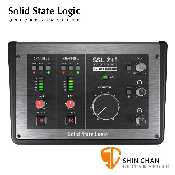 Solid State Logic SSL2+ MKII (二代) USB 2.0 錄音介面 24-bit / 192 kHz【SSL2 PLUS MKII/2進4出】