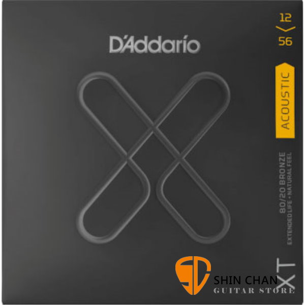 美國 D'Addario XTABR1256 (12-56) 民謠吉他弦 【XTABR-1256/木吉他弦專賣店/DAddario】