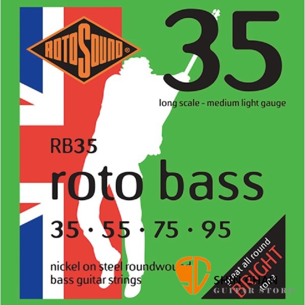 ROTOSOUND RB35 電貝斯弦 (35-95)【英國製/BASS弦/RB-35】