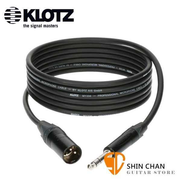 德國製 Klotz M1 MS1B0100 平衡式喇叭線 1公尺 TRS 6.3mm (公) to XLR (公) 正成公司貨