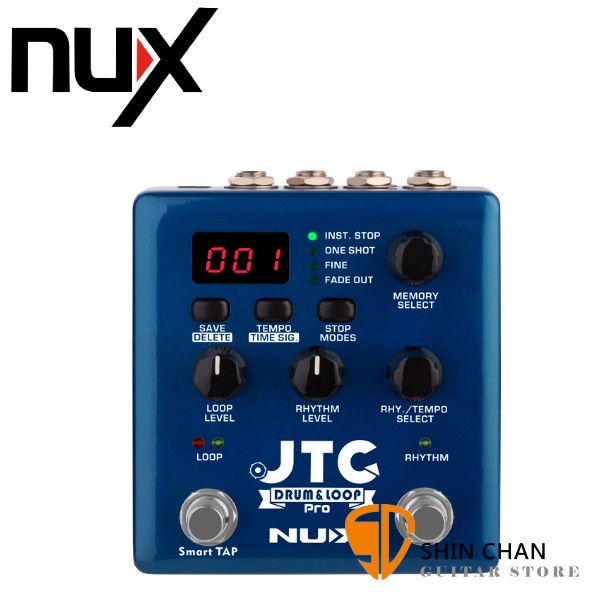 NUX JTC Pro 鼓機 & 循環樂句效果器【Drum & Loop/原廠公司貨一年保固】