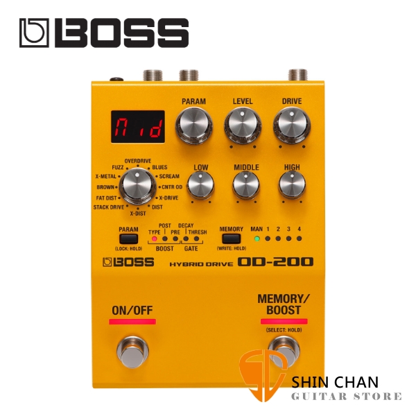 Boss OD-200 增益破音效果器 Hybrid Drive 原廠公司貨 一年保固 OD200