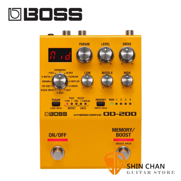 Boss OD-200 增益破音效果器 Hybrid Drive 原廠公司貨 兩年保固 OD200