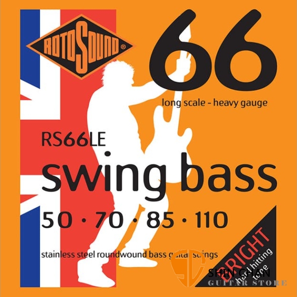 ROTOSOUND RS66LE 電貝斯弦 (50-110)【英國製/BASS弦/RS-66-LE】