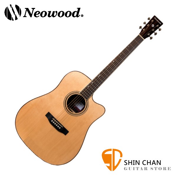 Neowood SDN-3GC 雲杉面單板 / 玫瑰木側背板切角民謠吉他 41吋D桶身 附贈吉他袋、Pick、移調夾、背帶【SDN3GC】