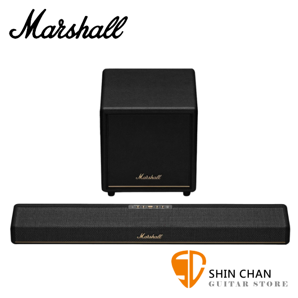Marshall 無線家庭劇院 Soundbar 古銅黑 / 聲霸 + 重低音組 Heston 60+Heston Sub 200 台灣公司貨保固