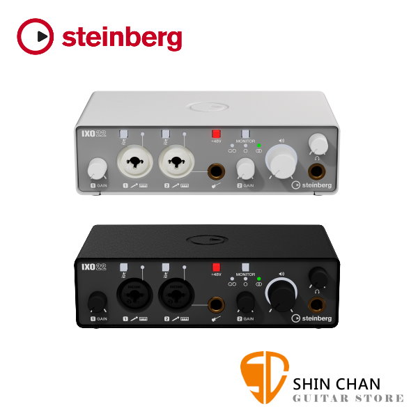 Steinberg IXO 22 錄音介面 USB Type-C 24-bit/ 192kHz取樣率【兩進兩出】