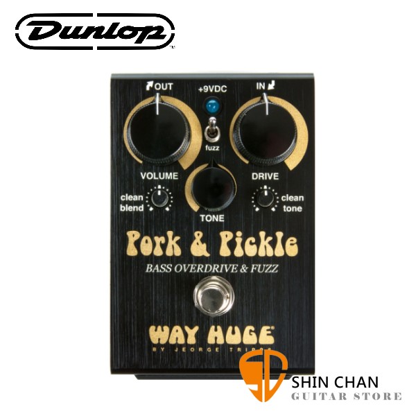 Dunlop WHE214 貝斯 Overdrive/Fuzz 破音效果器【Way Huge/Pork Pickle】