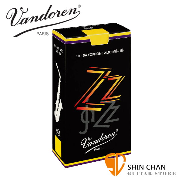 Vandoren 中音薩克斯風 ZZ 黑盒 6種不同號數 有1.5號到4號可選 （10片/盒）Alto Sax 中音薩克斯風【SR41系列】