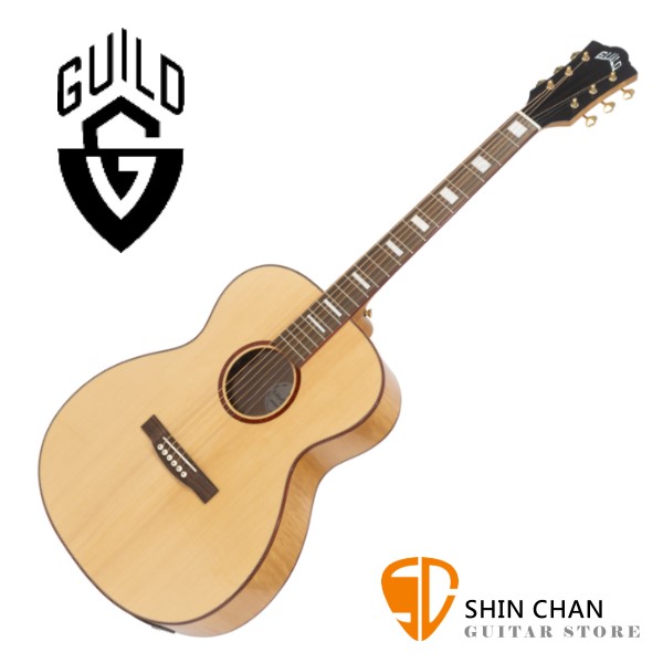Guild 美國吉他品牌 GUILD OM-250 雲杉面單板/虎紋楓木側背板 附 Guild 原廠吉他厚袋 台灣公司貨 OM250