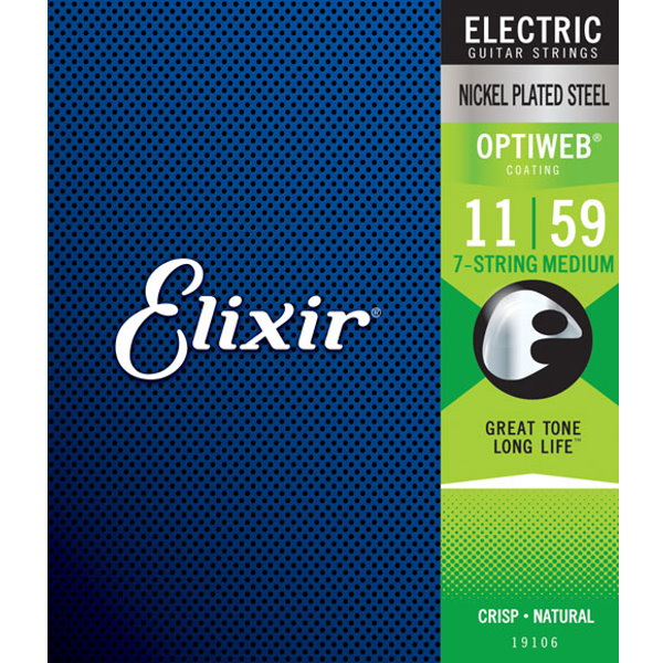 Elixir Optiweb 七弦電吉他弦 弦徑11-59 型號19106 7弦電吉他弦【Elixir進口弦專賣店/電吉他弦】