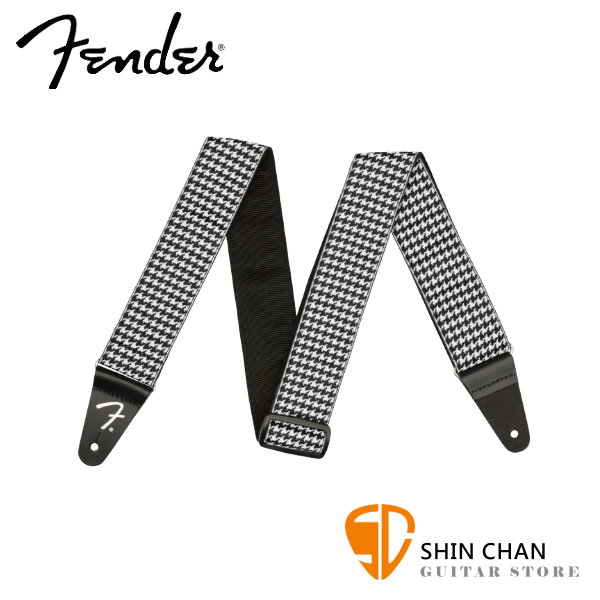 Fender 背帶 Houndstooth Guitar Strap White - 0990709005