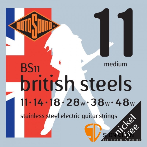 ROTOSOUND BS11 不銹鋼弦電吉他弦(11-48)【英國製/電吉他弦/BS-11】