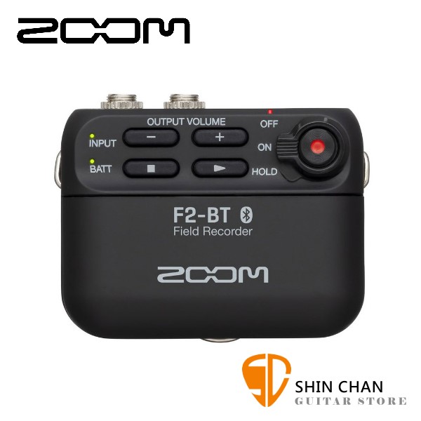 Zoom F2-BT 微型錄音機+領夾麥克風組 藍芽版 黑色 原廠公司貨【F2BT】