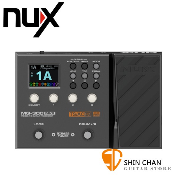 NUX MG300-MKII 綜合效果器 附變壓器 中文說明書【音箱模擬/數位錄音/台灣公司貨一年保固/MG-300 MKII】