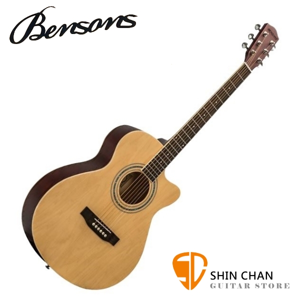 BENSONS BF-610C 40吋平光 切角民謠吉他  附贈Pickx2、移調夾、背帶、吉他袋【木吉他/自彈自唱必備】