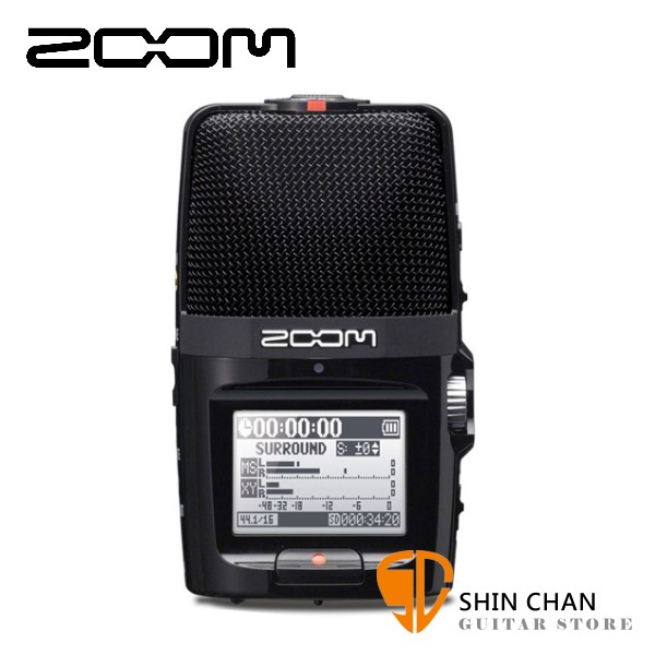 Zoom H2N 專業手持數位 錄音機 XY立體聲 電容式麥克風 黑色