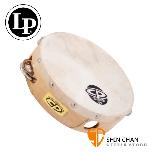 Lp 品牌 CP376 6吋單排鈴鼓【CP-376/LP CP 6" Wood Headed Tambourine with Single Row Jingles】