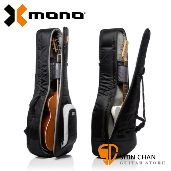 美國 MONO M80 Dual 2A 雙支吉他袋 一電吉他 一木吉他 吉他袋 / 軍事化防震防潑水 M80-2A-BLK