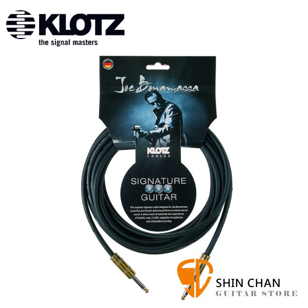 德國製 Klotz Titanium BRSP090 一直一L頭 9公尺 樂器專用導線 正成公司貨 【吉他/貝斯/鍵盤/KEYBOARD/電子鼓適用】