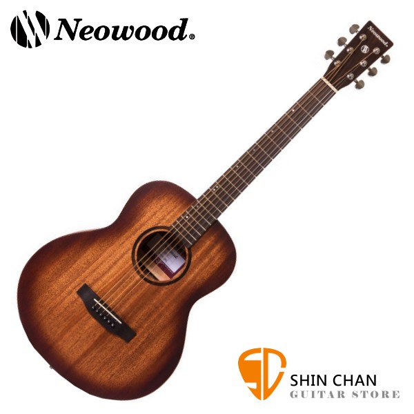 Neowood SGS-2 單板桃花心木民謠吉他 38吋GS-MINI桶身 附贈吉他袋、Pick、移調夾、背帶【SGS2】