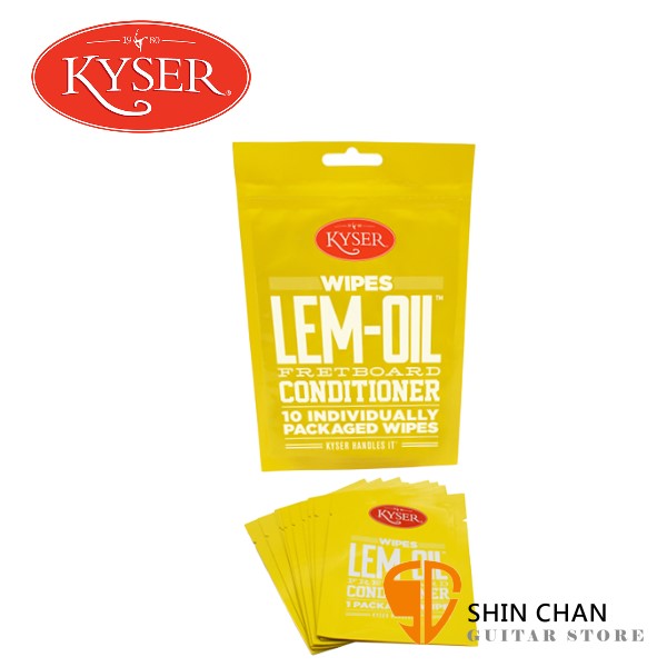 美國Kyser 吉他保養指板油 濕紙巾包裝【1包10片裝/民謠吉他/電吉他/BASS可用】