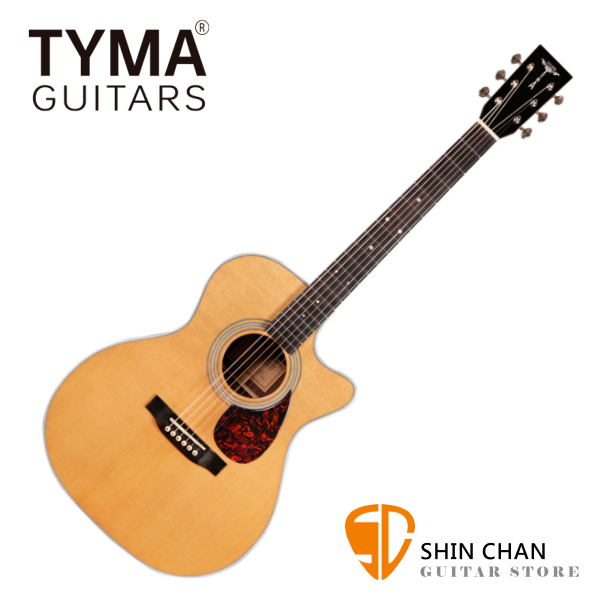 TYMA TFC-28 OM 經典復刻 OMC28 系列 全單板 雲杉木面單 / 印度玫瑰木側背單板 OM桶 切角民謠吉他 附贈原廠吉他琴盒