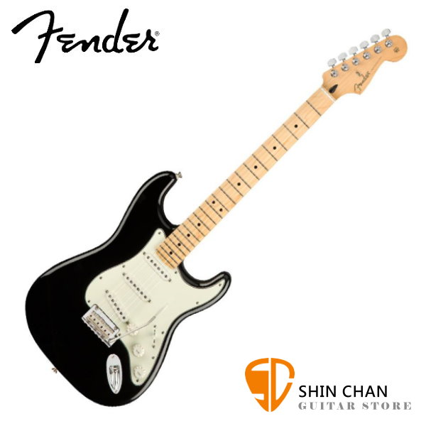 Fender Player Stratocaster 黑色電吉他 SSS/單單單拾音器/楓木指板 小搖座電吉他 墨廠/台灣公司貨 附贈電吉他袋
