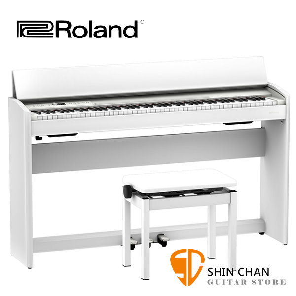 Roland F701 電鋼琴 88鍵 / 掀蓋式 白色 附原廠琴架 踏板 原廠可調整高度琴椅 F701【台灣樂蘭公司貨/兩年保固】