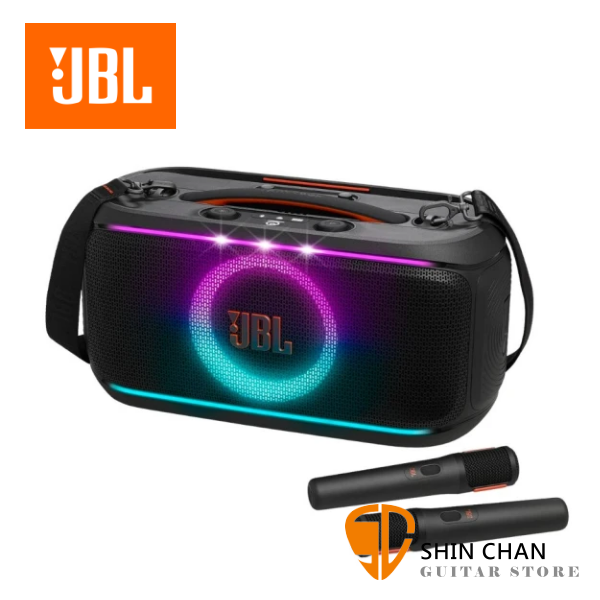 JBL Partybox On-The-Go 2 可攜式燈光派對藍牙喇叭/附2支無線麥克風/隨時卡啦ok 台灣公司貨保固