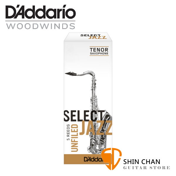 美國 Daddario Select Jazz 次中音 薩克斯風竹片 2 Soft Tenor Sax  (5片/盒) Unfilde Cut 美式切法【RICO】