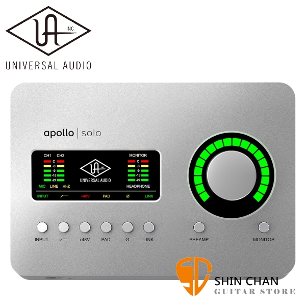 Universal Audio Apollo Solo USB 3 錄音介面  台灣總代理公司貨保固 適用於Windows【USB 3 介面】