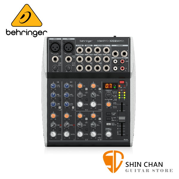 德國 Behringer XENYX 1002SFX 10軌數位效果混音器