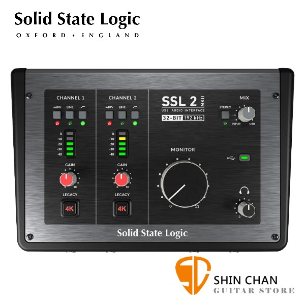 Solid State Logic SSL2 MKII USB 2.0 錄音介面 24-bit / 192 kHz【2進/2出】