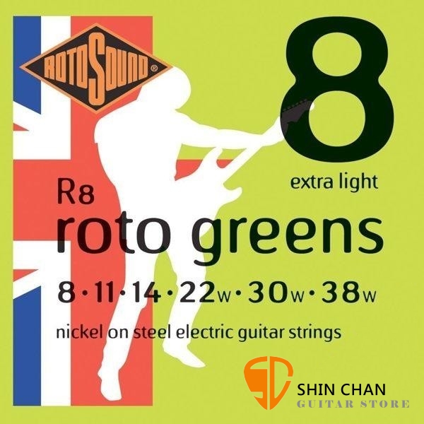 ROTOSOUND R8 電吉他弦 (08-38)【英國製/吉他弦/R-8】