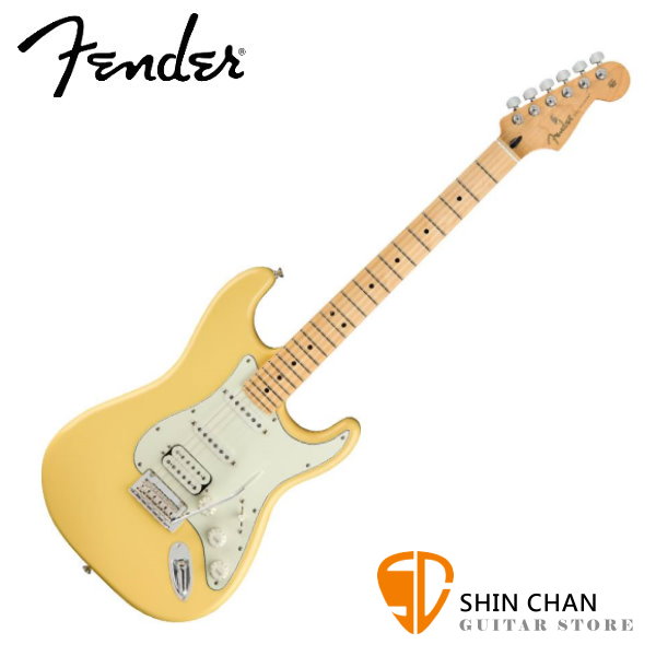 Fender Player Stratocaster 奶油黃電吉他 HSS/單單雙拾音器/楓木指板 小搖座電吉他 墨廠/台灣公司貨 附贈電吉他袋