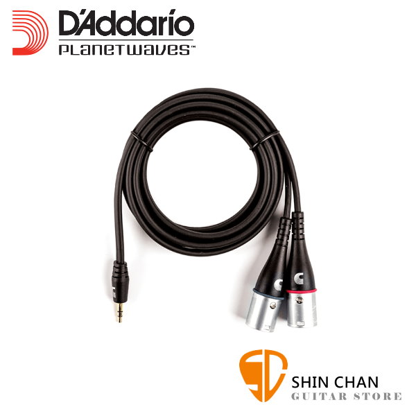 D'Addario PW-MPXLR-06 3.5mm TRS(公)轉雙XLR(公) 一對二特殊專用導線【PLANET WAVES/DAddario】