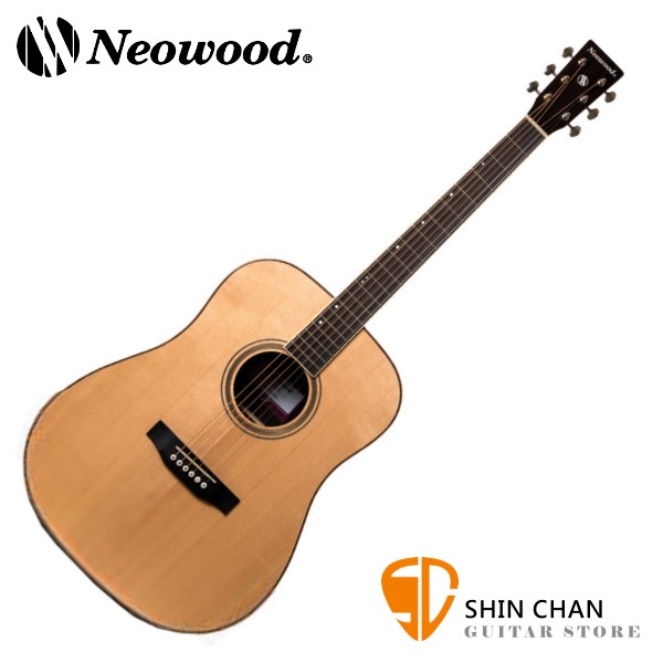 Neowood SDN-3G 雲杉面單板 / 玫瑰木側背板 41吋D桶身 民謠吉他 附贈吉他袋、Pick、移調夾、背帶【SDN3G】