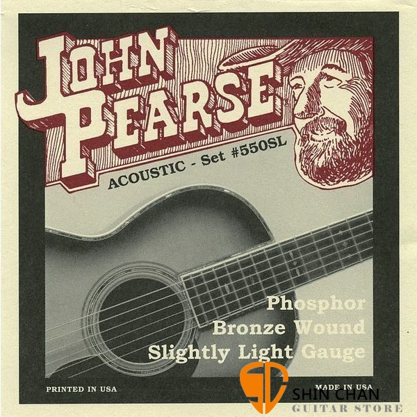 John Pearse 550SL 磷青銅弦 Phosphor Bronze Slightly Light Strings (11-50)