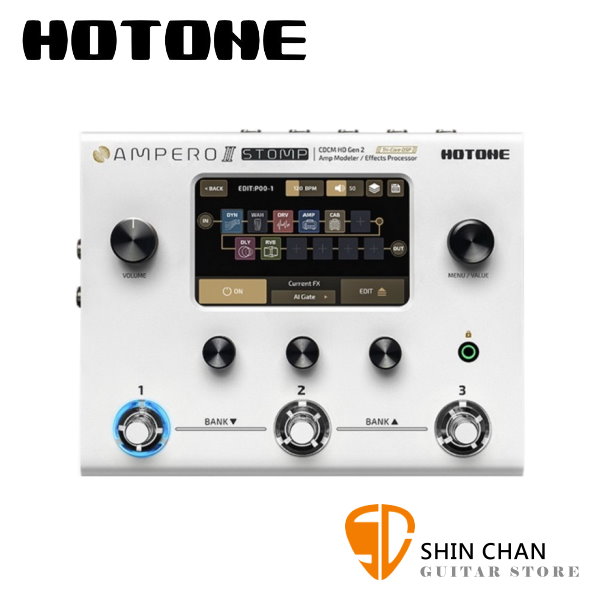 Hotone Ampero II Stomp 綜合效果器 觸控面板設計