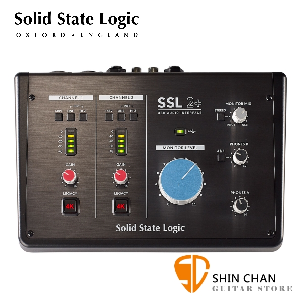 Solid State Logic SSL2+ USB 2.0 錄音介面 24-bit / 192 kHz【SSL2 PLUS/2進4出】