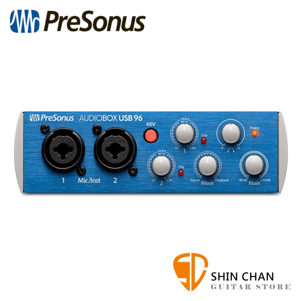 Presonus AudioBox USB 96 錄音介面/錄音界面 最高取樣頻率24-bit-96 kHz【原廠公司貨 一年保固】