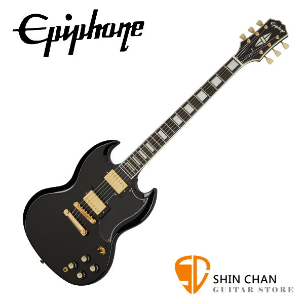 Epiphone SG CUSTOM  烏木 雙線圈電吉他 黑金色 另贈多樣好禮【Epiphone專賣店/Gibson 副廠】