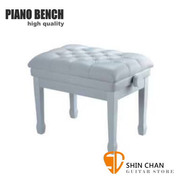 PIANO BENCH 豪華升降鋼琴椅 PJ006 白色 可調整高度鋼琴椅/電鋼琴椅/電子琴椅/piano琴椅/Keyboard椅