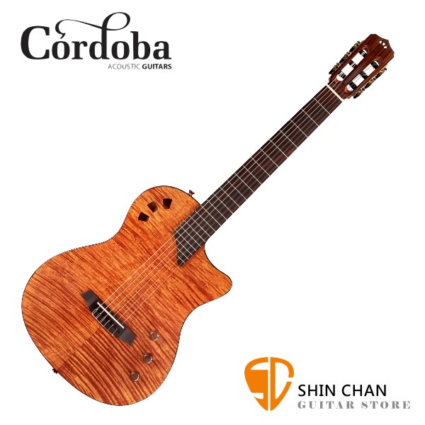 Cordoba 美國品牌 Stage Natural Amber 面單板可插電古典吉他 附琴袋 古典吉他腳踏板 擦琴布 導線