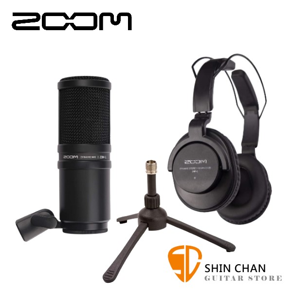 Zoom ZDM-1PMP 耳機麥克風套組【ZDM-1 Podcast Mic Pack/原廠公司貨一年保固】
